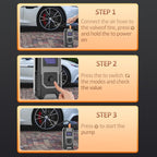 Portable Air Compressor Tire Inflator, 160PSI 4X Faster Air Pump with Digital Pressure Gauge & LED Display, Auto Shut-off Function for Car, Motorcycle, Truck, Bike, Ball