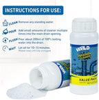 Wild Tornado Pipe Dredge,Powerful Sink Cleaner Powder Fast Foaming for Kitchen Toilet Pipeline Quick Cleaning Tool（4pcs）