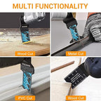 PECHAM Oscillating Tool Blade, 34PCS Universal Wood Metal Oscillating Multitool Quick Release Saw Blades Fit Porter Cable Black & Decker Rockwell Ridgid Ryobi Milwaukee DeWalt Chicago Craftsman
