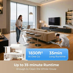 Wet Dry Vacuum Cleaner, 180° Lay-Flat Cordless Vacuum Mop Combo with Edge Cleaning, All-in-One Floor Cleaner for Hard Floors, Self-Cleaning, 35mins Runtime, LED Display, Voice Prompts