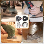 106pcs Oscillating Tool Sanding Kit with 3 Triangle 3 Finger Sanding Pads 100 Multitool Sandpaper for Wood Metal Drywall Universal Fit Multitool Accessories Professional Sanding Kit