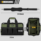 Heavy Duty Tool Bag 20-Inch, Extra Large 16-Pocket Portable Empty Tool Box Organizer Storage, Toolbox Organization, Soft Handle Carrying Toolbag with Zipper, Father Dad Men Mechanic Birthday Gift