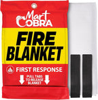Mart Cobra Emergency Fire Blanket for Home and Kitchen - 1 Pack - Fire Blankets Emergency for Home Safety 40” x 40” - Suppression Shield Retardant Extinguisher Fiberglass Welding Fireproof Cloth Towel