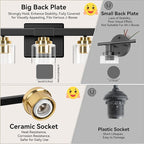 5-Light Bathroom Light Fixtures, 31" Modern Vanity Lights Over Mirror with Clear Glass Shades, Black & Gold Light Fixture, Classic Wall Light Fixture for Mirror Living Room Cabinet Bedroom Porch