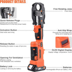 Pro Press Tool with 1/2", 3/4", 1"Pro Press Copper Crimper Tool with 12-Ton Hydraulic Power, Apply US Standard Copper Pipe or Stainless Steel Tube, Suitable for Plumber