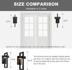 LamQee Outdoor Wall Lights Modern Exterior Lighting Fixtures, 3000K Integrated LED Outdoor Wall Sconce Lighting 2 Packs, Matte Black Outside Wall Mount Lights for House Front Door Porch Garage Patio