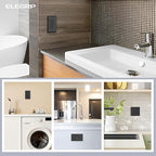 ELEGRP GFCI Outlet 20 Amp, Self-Test GFI Electrical Outlet with Narrow Design, GFCI Receptacle with LED Indicator, UL Listed, Black, Wall Plate Included, 6 Pack