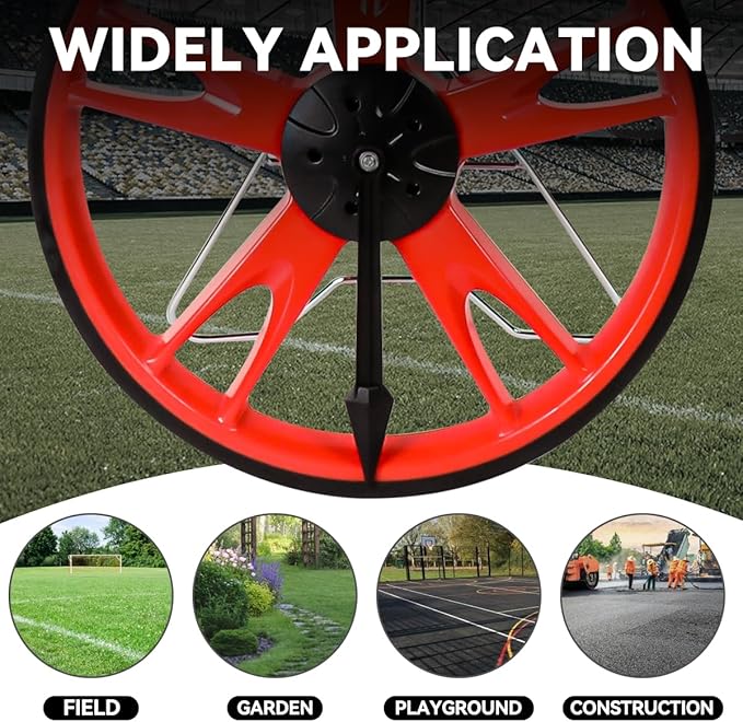 Auto Dynasty Measuring Wheel Digital Display, 3-Sections Foldable Telescoping LED Distance Measuring Digital Wheel with Backpack, High Precision Distance Measuring Wheel in Feet and Inches
