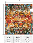 Giwawa Stained Glass Monarch Butterfly Magnetic for Fall Mailbox Cover Large Autumn Mail Box Covers Oversized 25.5 x 21 Thanksgiving Decorations Outdoor Welcome Mailbox Wrap