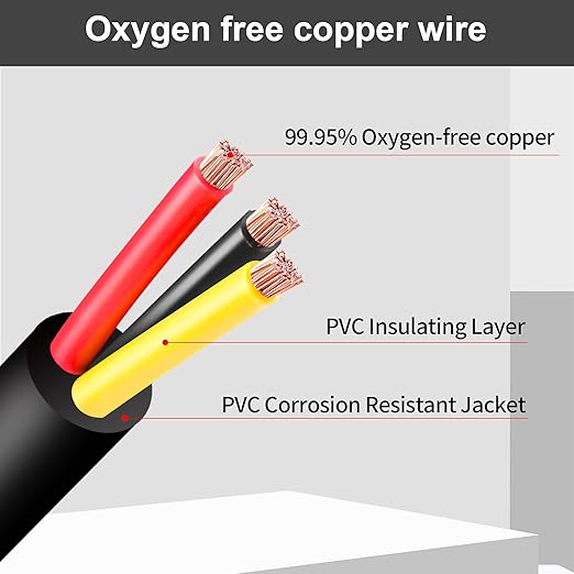 18 Gauge Wire 3 Conductor,18 AWG Electrical Wire Stranded PVC Cord Oxygen-Free Copper Cable,300 FT Tinned Copper Hookup Wire Cord for LED Lamp Lighting Strips Automotive (300FT, 18AWG-3C)…