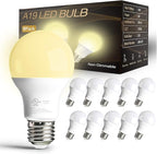 dalattin A19 LED Light Bulbs 60 Watts Equivalent Bulbs,800 LM,Non-Dimmable,Efficient 9W Energy Saving Lights for Living Room,Office,80+ CRI,120V,UL Listed (Soft White 2700k, 10 Counts)
