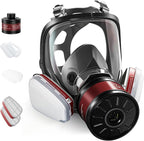 Gas Mask, Gas Masks Survival Nuclear and Chemical with 40mm & 6001 Activated Carbon Filter, Full Face Respirator Mask for Gases, Vapors, Dust, Chemical