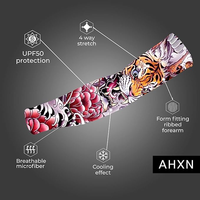 UV Sun Protection Arm Sleeves for Men & Women-UPF 50+ Sports Compression Cooling Sleeve-Unique TATTOO SLEEVE gift