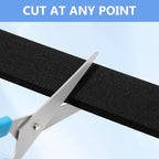 Weather Stripping Door Seal Strip- 1/2 Inch X 1/2 Inch X 10Feet, Strong Adhesive, Lightproof, Soundproof, Weatherproof Foam Tape Insulation for Sliding Door, Front Door Frame, Windows- Black