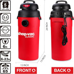 Shop-Vac 5 Gallon 5.5 Peak HP Wet/Dry Vacuum, Wall Mountable Compact Shop Vacuum with 6-23' Extra Long Hose & Attachments, Ideal for Jobsite, Garage, Car & Workshop. 9522236