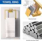 10-Piece Bathroom Hardware Accessories Set, 23.6 Inch SUS304 Stainless Steel Towel Bar Set, Wall Mounted Bathroom Towel Holders, Towel Hooks with Toilet Paper Holder