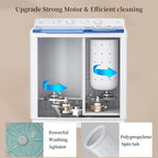 VCJ Portable Washing Machine, Twin Tub Washing Machine Laundry Compact Washer spinner Combo with 40lbs capacity, 24Lbs Washer and 16Lbs Spinner dryer for Apartments RVs and Dorms