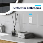 LIDER Motion Sensor Dimmer Switch for Dimmable 200W LED/CFL Lights, 3-Way, 120 V, Modern Upgrade, No Neutral Required, No Ground Required, UL Listed, Wall Plate Included, White