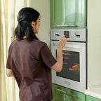 Empava Single Liquid Propane Gas Wall Oven 24 in. 2.3 cu. Ft. Bake Broil Rotisserie Functions with Mechanical Controls and Digital Timer and Convection Fan in Stainless Steel, Silver, 24inches