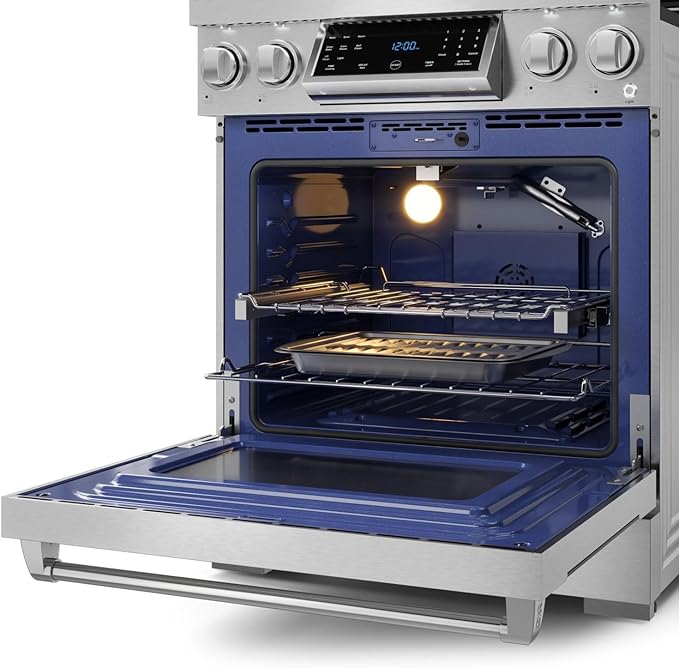 Gordon Ramsay by THOR Kitchen 30 Inch Professional Gas Range with Tilt Panel Touch Control in Stainless Steel