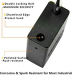 SEPOX® 4 Pcs Ultra-Durable Anti-Rust Outdoor Padlocks - Black Aluminum, 38mm (1-1/2") with Long Shackle & 8 Same Keys, Ideal for Gate, Storage, Locker, Fence & Lock-Out, High Security