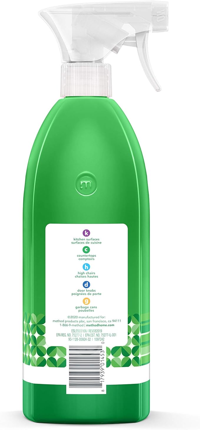 Method Antibacterial All Purpose Cleaner Spray, Bamboo, Kills 99.9% of Household Germs, 28 Fl Oz (Pack of 8)