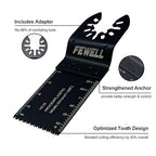 FEWELL Oscillating Saw Blades, Professional Universal Oscillating Tool for Wood and Plastics Fits Most Tools (50PCS)