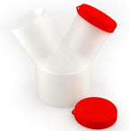 4" to 2-1/2" 2-Way Dust Collection Splitter Junction Fitting, Multi Port Fits Standard Hoses and Shop Vac Accessories, Dust Medusa, White Translucent