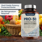 Vitamin Bounty Pro-50 Probiotic - 50 Billion Organisms and 13 Probiotic Strains that Promote Gut Health, Digestive Health Probiotic, Delayed Release Capsule with Prebiotic Greens - 60 Capsules, 2 Pack