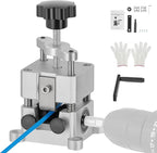 CREWORKS Wire Stripper Machine, 0.06"-1" Manual Wire Stripping Machine, Drill Compatible Copper Wire Stripping Tool for Scrap Wire with 2 Feed Hole Plates, Wire Stripper Power Tool for Cable Recycling