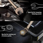 DISEN 24pcs 90-Teeth Ratchet Wrenches Set, Flex Head Ratcheting Wrench Set Metric 8MM-19MM and SAE Wrenches 1/4 Inch-3/4 Inch, Nickel Plating Cr-V Constructed with Organizer Rack