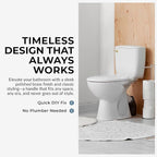 Qualihome Gold Toilet Handle - Front Mount Polished Brass Toilet Flush Handle Lever Replacement - Universal Fit - Durable Design - Easy Installation - Ideal for Most Front Mount Toilets