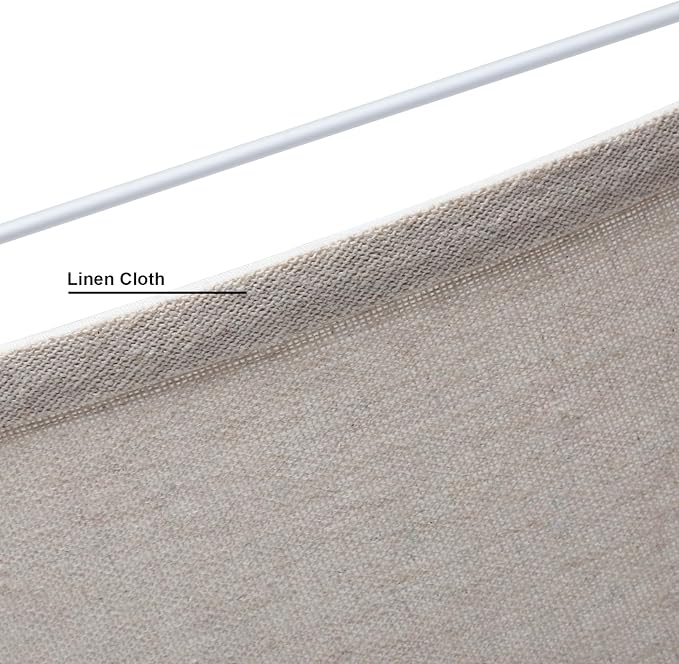 Yosoan 2-Light Double Lamp Semicircle Fabric Shades, Linen Fabric Lampshade 2 Bulbs for Wall Sconce Lamp Replacement for Stairwell Bedside Hallway Home Decor(Linen)