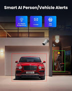 ZOSI 4K PoE Security Camera System,4pcs 4K C186 Aurora Lux Outdoor Indoor Wired Cameras,True Full Color Night Vision,Person Vehicle Detection,2 Way Audio,8MP 8CH NVR with 2TB HDD for 24/7 Recording