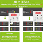 Generator Interlock Kit Compatible with Square D QO or Homeline 150 or 200 amp Panels, 1 3/8 Inches Spacing Between Main and Generator Breaker, SD200A Professional and Safe Interlock Kit