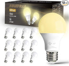 dalattin 12 Pack A19 LED Bulbs,9W Equivalent 60 Watts,E26 Base,Soft White 2700K, 800 LM, Non-Dimmable, Efficient Energy Saving Lights for Living Room,Office,80+ CRI,120V, UL Listed