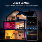 Smart LED Recessed Ceiling Soffit Lights 6 Inch, 12W Canless Recessed Lights with 1080LM and RGB+CCT Colors, Dimmable LED Downlight with Junction Box, 4 Pack