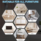 New Upgrade Furniture Movers Sliders, 8+8 Pack 5.8 * 4.3" Multi-Surface Furniture Sliders with Groove Design, Oval 8PCS Moving Pads and 8 Hardwood Socks, Protect Floor and Easily Move Furniture