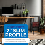 Step Ladder 1 Step Folding, Decorative - Beautiful Mahogany & Black Aluminum, Ultra Slim Profile, Anti Slip Steps, Sturdy-Portable for Home, Office, Kitchen, Photography Use,by SORFEY