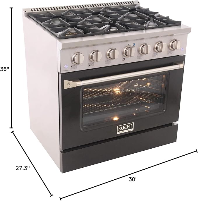 Kucht KNG361/LP-K Gas Range, Black