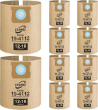 10 Pack DXVA19-4112, DXVA19-4102 Vacuum Bags for DEWALT 12 to 16 Gallon Wet/Dry Vacuum, Disposable Shop Vac Bags, Dust Collection Bag Replacement