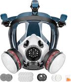 RANKSING Reusable Respirator Full Gas Mask Full 6800 with Filters for Dust, Asbestos, Chemicals while Painting, Spraying