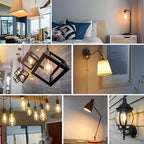 Jensense Edison LED Light Bulbs 8Watt Dimmable, 2700K Warm White, E26 Base, 60watt Equivalent, Vintage Bulbs 800lm CRI 90 Clear Glass, 96 Pack