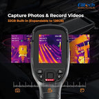 Elitech Thermal Imaging Camera – 256×192 IR High Resolution Infrared Camera, No Visual Fusion Needed, Video Recording, Emissivity & Temp Alarm Settings, for HVAC, Electrical, Home Inspection, TIC-210