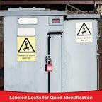 Red Lockout Locks Set - 10pcs, 2 Keys Per Lock, OSHA Compliant, Safety Padlocks for Electrical LOTO Kits