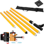 13.8 Ft/4.2 M Laser Level Pole, Multi functional fine-tuning gimbal, 1/4adapter, 5/8 "-11 nut for rotary and linear lasers
