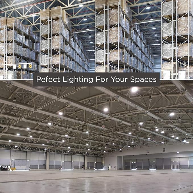 200 Watt UFO High Bay | 5000K Daylight High Output 28762 Lumens | Wired 200W 120-277V High Bay | 50000 Life Hours 141LM/W | 1 Pack by GoodBulb