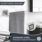 TURS 5-Piece Bathroom Hardware Set Brushed Nickel Towel Bar Set Bath Towel Holder Sets Hand Towel Holder 2 Towel Hooks, SUS 304 Stainless Steel, Q7BR-P5
