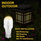 12-Pack 12 Volt 11 Watt Low Voltage T5 Landscape Light Bulbs for Malibu lights Landscape, Appliance, RV, Outdoor Landscape Lights Lamp -1/4 Wedge Base Small Light Bulbs,2800K Warm White,CRI 85, Clear