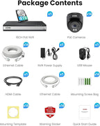 ZOSI C220 16CH 4K PoE Home Security Camera System, 16 Channel 4K 8MP NVR with 4TB HDD for 24/7 Record, 14 x 4MP(1440p) QHD 2.5K Dome IP Cameras Outdoor Indoor, Smart AI Human Detection, Two-Way Audio